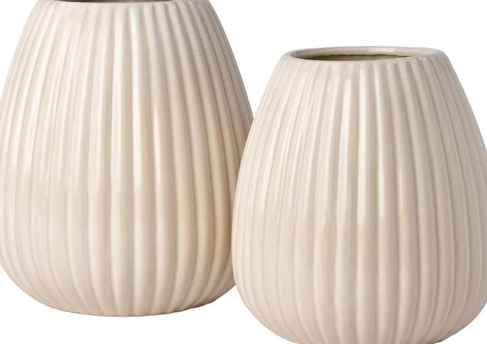 Intratuin vaas Sandra crème D 27 H 29 cm