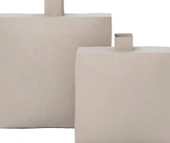 Intratuin vaas Seaton grijs 24 x 11 x 28 cm