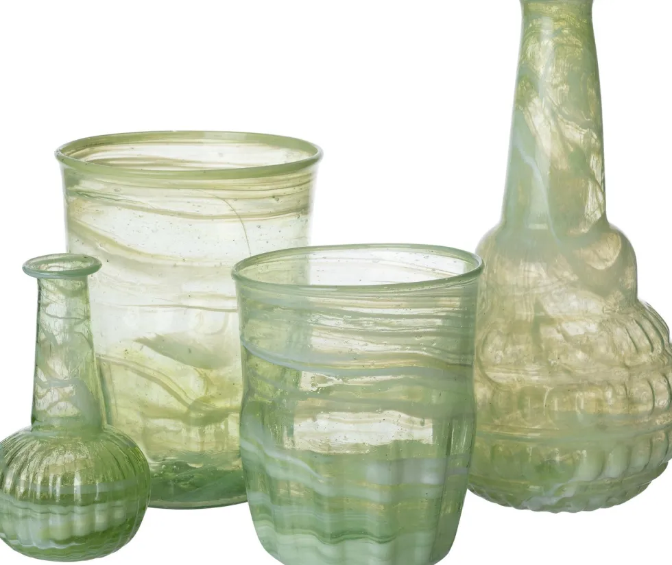 Intratuin vaas Shae groen D 11 H 21 cm