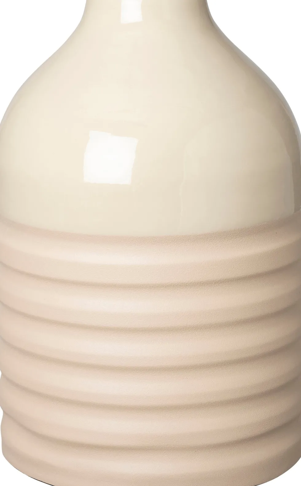Intratuin vaas Shap beige D 22 H 27 cm
