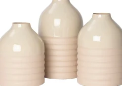 Intratuin vaas Shap beige D 22 H 27 cm