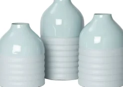 Intratuin vaas Shap blauw D 22 H 32 cm