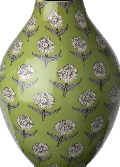Intratuin vaas Tali groen D 18 H 24 cm