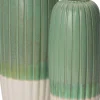 Intratuin vaas Vaxjo groen/wit D 18,5 H 50 cm