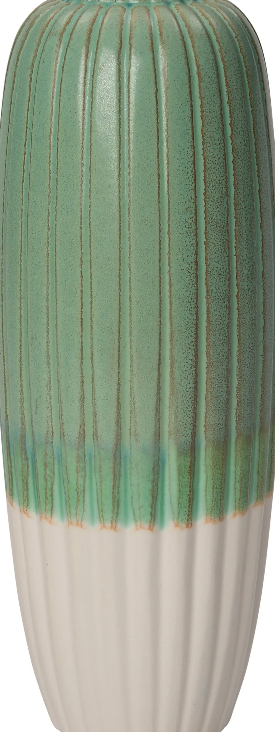 Intratuin vaas Vaxjo groen/wit D 18,5 H 50 cm