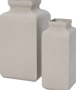 Intratuin vaas Wolls grijs 10 x 10 x 25,5 cm