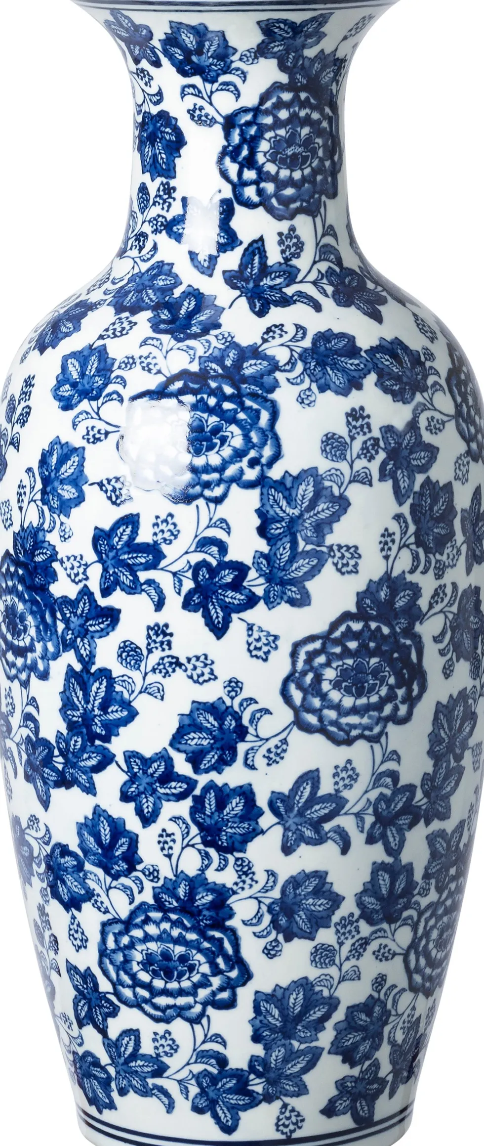 Intratuin vaas Yuin wit / blauw D 22 H 63 cm