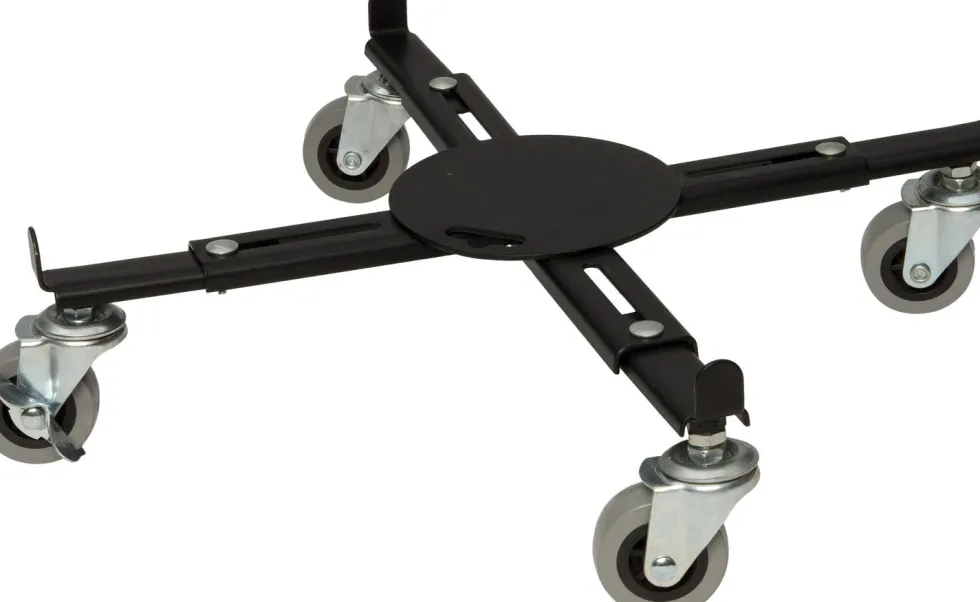 Intratuin verstelbare plantentrolley zwart D 29 H 10,5 cm