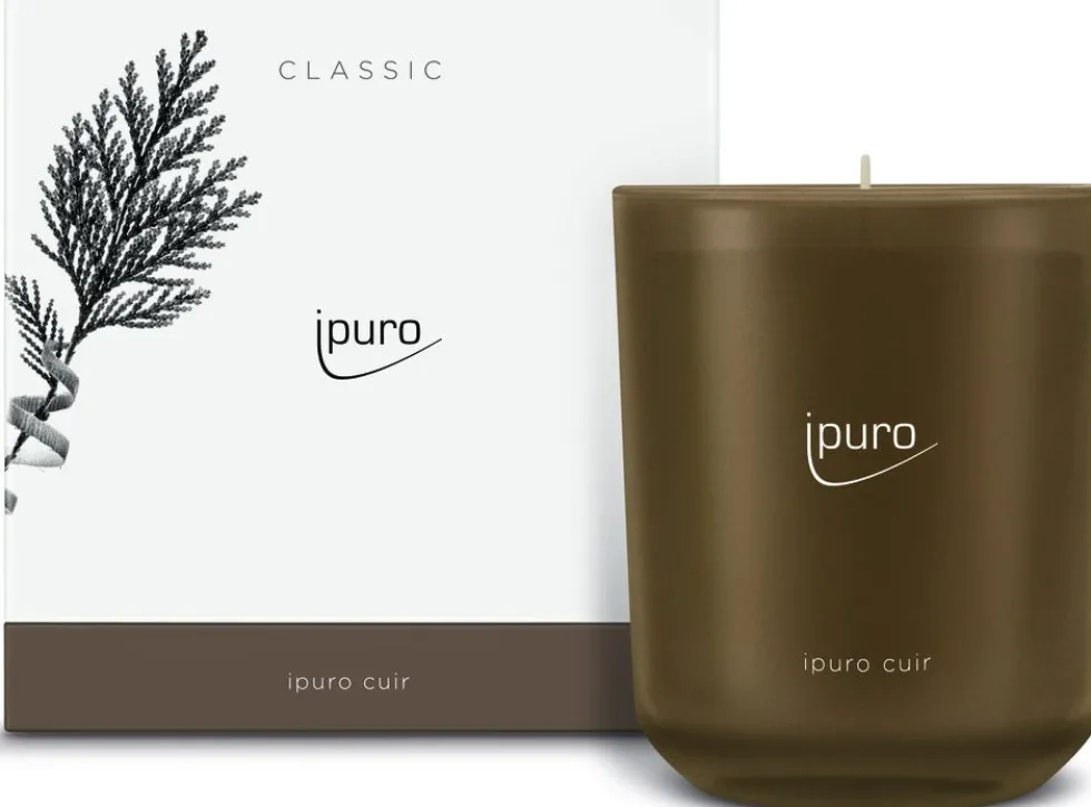 Ipuro geurkaars Classic Cuir 50 uur D 11,5 H 11,9 cm