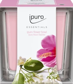 Ipuro geurkaars Essentials Flower Bowl 26 uur D 7,1 H 7 cm