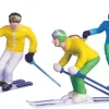 Jägerndorfer kerstdorpminiatuur skiër staand 6 stuks 15 x 2,5 x 15 cm