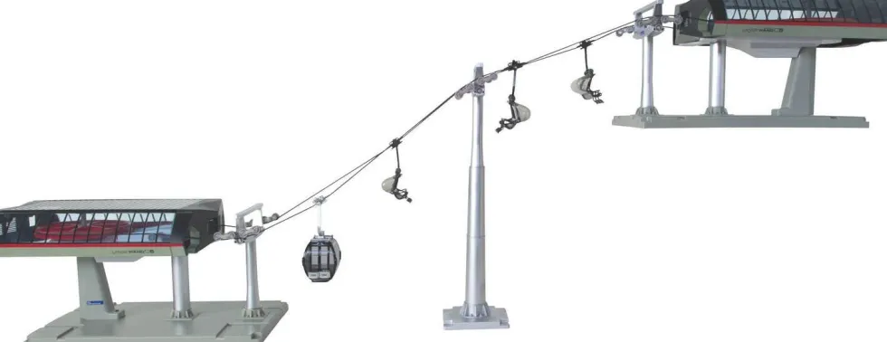 Jägerndorfer kerstdorp set kabelbaan Prof Langewand Ischgl 8-delig