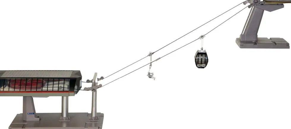 Jägerndorfer kerstdorp set kabelbaan met gondel Luxe grijs