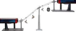 Jägerndorfer kerstdorp set kabelbaan zwart / rood 9-delig
