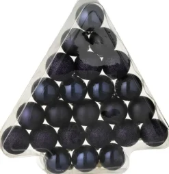 J-Line kerstbal blauw D 4 cm 24 stuks