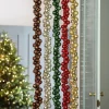 J-Line kerstslinger kerstballen bruin 1,6 m