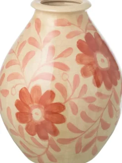 J-Line vaas Bloem crème / oranje D 23 H 29 cm