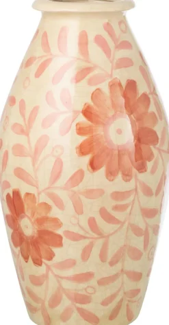 J-Line vaas Bloem crème / oranje D 23,5 H 43 cm