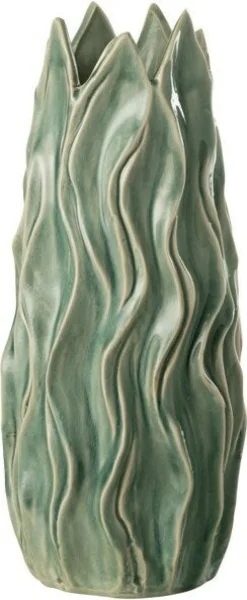 J-Line vaas Ivy groen D 16,5 H 39 cm