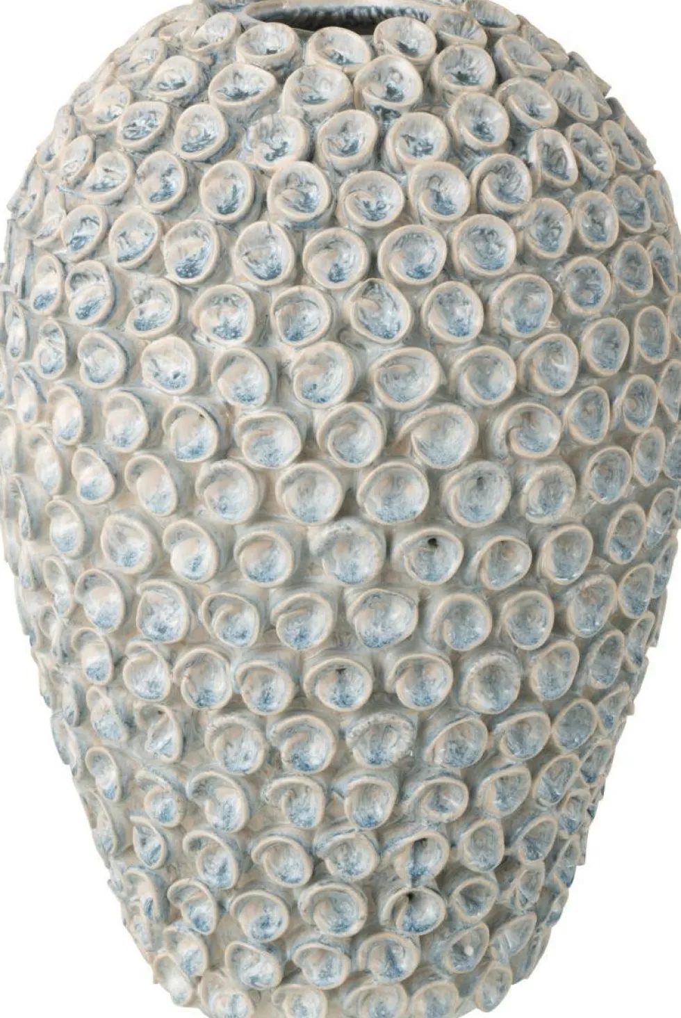 J-Line vaas Milan wit / blauw D 27 H 39,5 cm