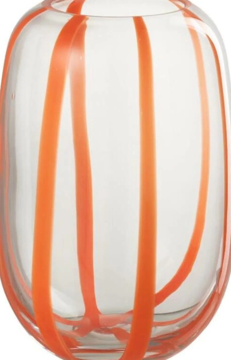 J-Line vaas Pop art transparant / oranje D 12 H 16 cm