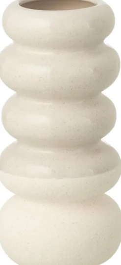 J-Line vaas Ringen wit D 10,5 H 23,5 cm