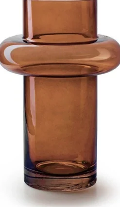 Jodeco vaas op voet Charles bruin D 17 H 25 cm