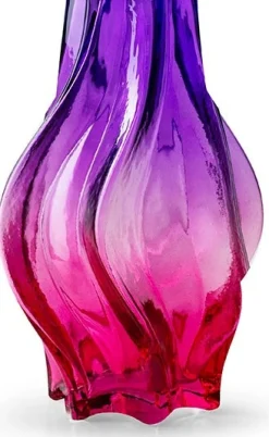 Jodeco vaas Shelby paars / roze D 15,5 H 25 cm