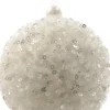 Kerstbal foam wit 8 cm
