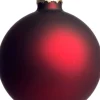 Kerstbal glas donkerrood D 7 cm 8 stuks