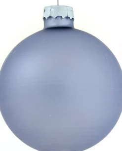 Kerstbal glas kristal lila D 8 cm 6 stuks