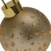 Kerstbal goud sterren met verlichting D 15 cm
