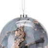 Kerstbal Maxi marmer blauw D 8 cm