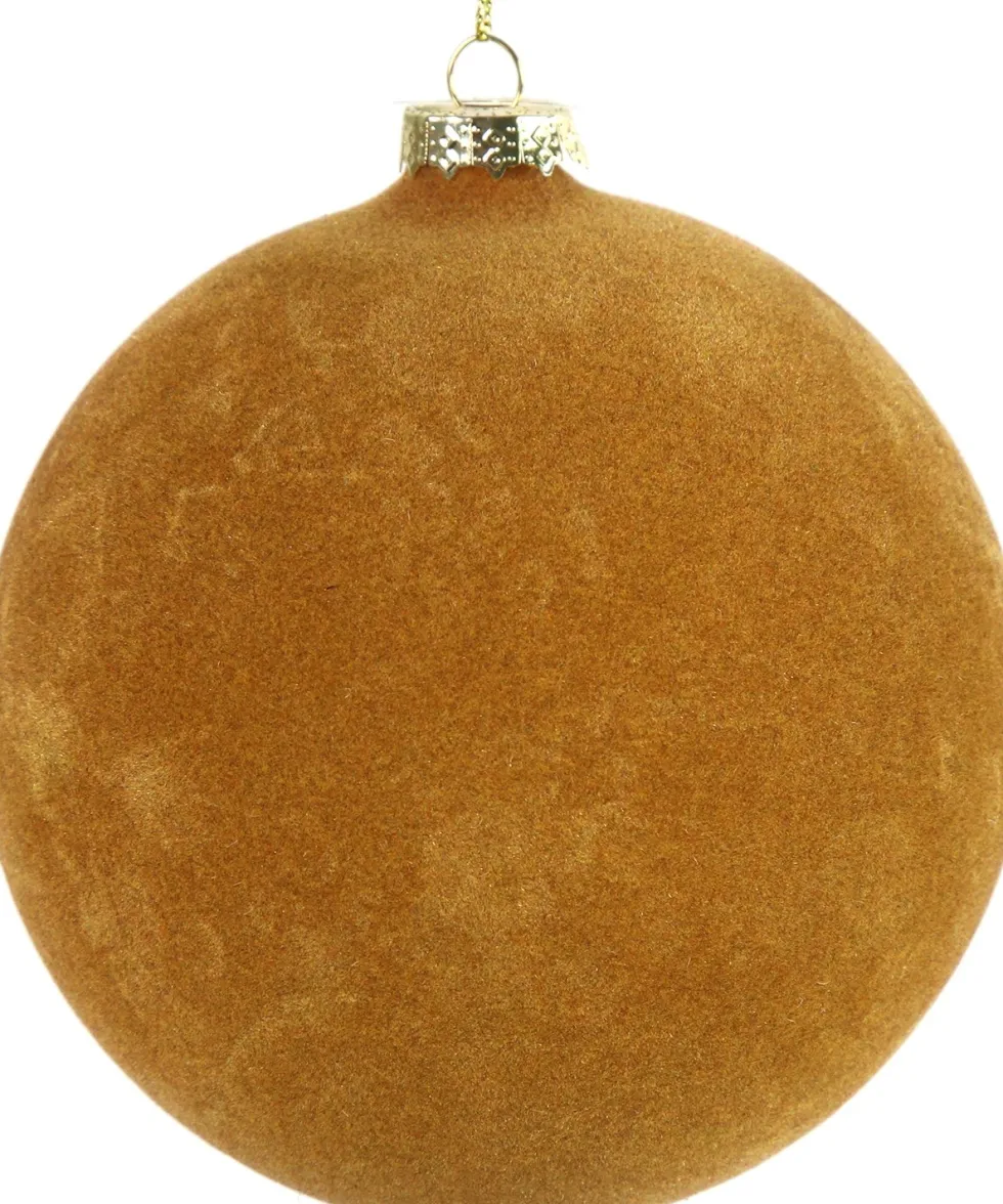 Kerstbal Yana geel D 12 cm