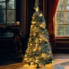 Kerstboom Pop-Up groen besneeuwd met 300 lampjes warm wit D 75 H 210 cm
