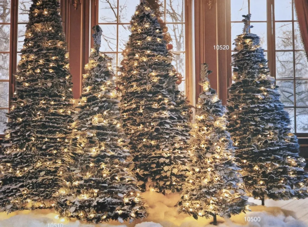 Kerstboom Pop-Up groen besneeuwd met 300 lampjes warm wit D 75 H 210 cm