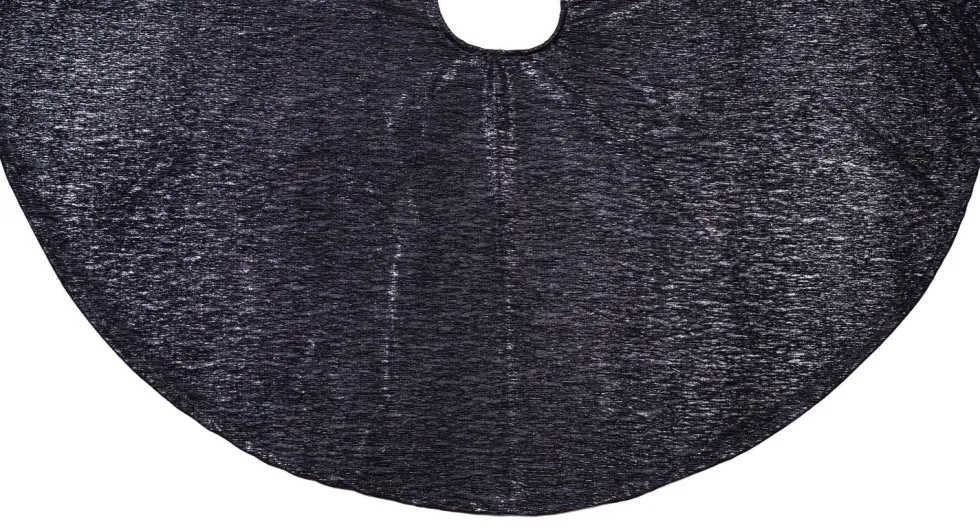Kerstboomrok glanzend zwart D 120 cm