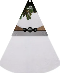 Kerstboomrok imitatiebont wit D 120 cm
