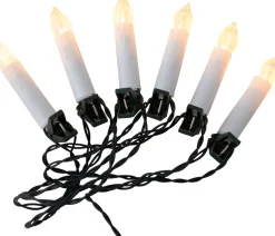 Kerstboomverlichting kaars 7,5 m met 30 lampjes warm white