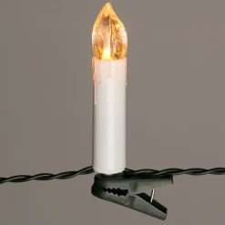 Kerstboomverlichting kaars met 16 LED lampjes warm white 4 m