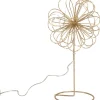 Kerstfiguur bloem goud met verlichting 14 x 28 cm