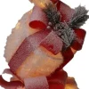 Kerstfiguur cadeaudozen wit met verlichting 26 x 26 x 86 cm
