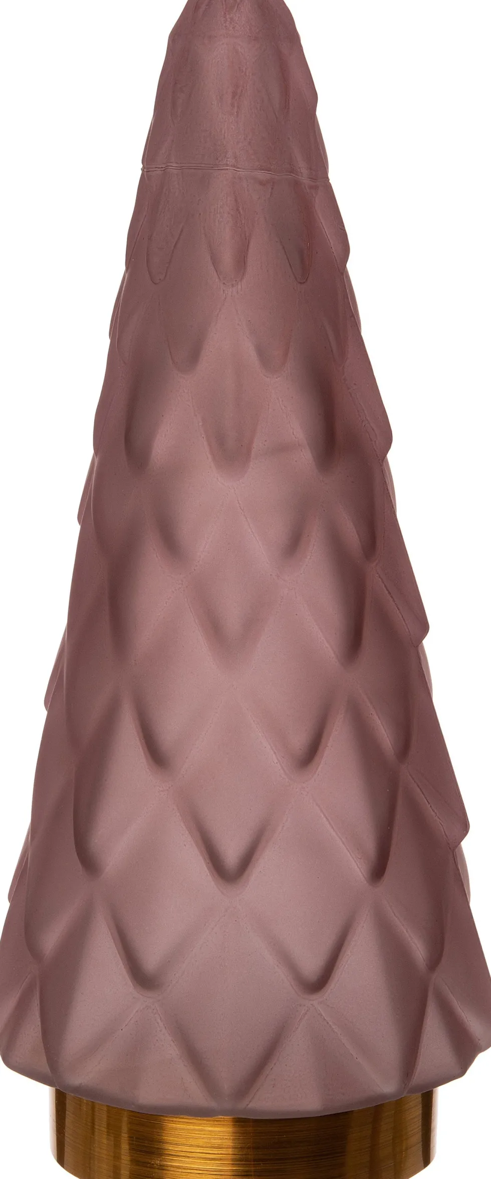 Kerstfiguur decoratieboom roze met 10 LED lampjes warm wit D 10,5 H 24,5 cm