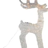 Kerstfiguur rendier met 160 LED lampjes warm wit H 115 cm