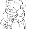 Kerstfiguur sneeuwpop zwart met verlichting 50 x 4,3 x 91 cm