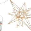 Kerstfiguur ster goud met 25 LED lampjes warm wit D 25 cm