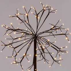 Kerstfiguur vuurwerk met 120 LED lampjes warm wit H 45 cm