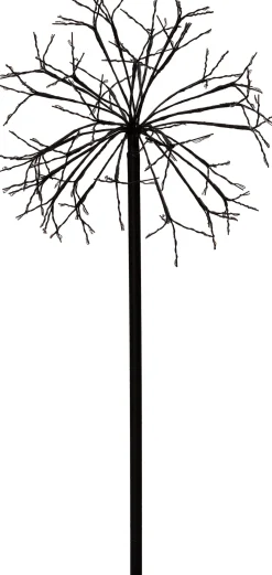 Kerstfiguur vuurwerk met 120 LED lampjes goud / flash H 45 cm
