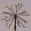 Kerstfiguur vuurwerk met 120 LED lampjes warm wit / flash H 45 cm