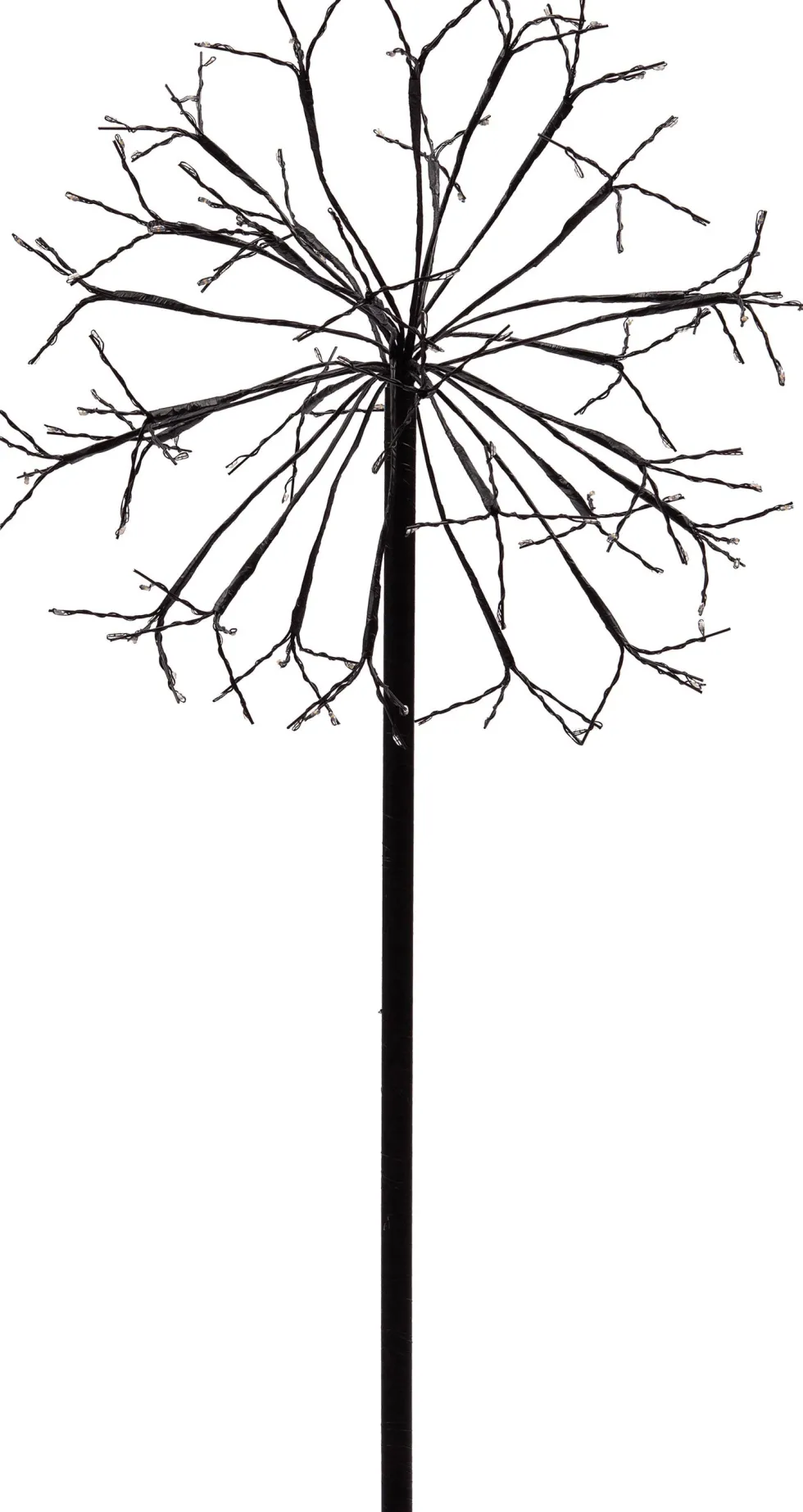 Kerstfiguur vuurwerk met 120 LED lampjes warm wit / flash H 45 cm